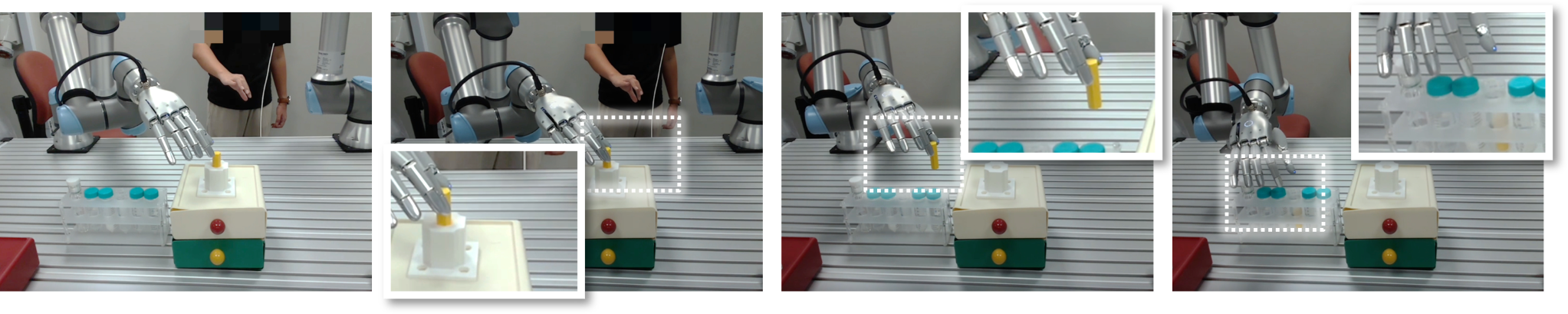 Real-world peg insertion task snapshots.